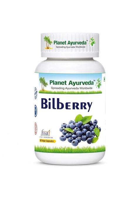 Planet Ayurveda Bilberry Capsules for Eye Health | Authentic Traditional Formula | Natural Antioxidant Support | Helps Support Healthy Eyes & Vision