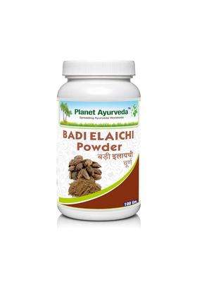 Planet Ayurveda Badi Elaichi Powder -Amomum subulatum (black cardamom) 100 g | Authentic Traditional Formula