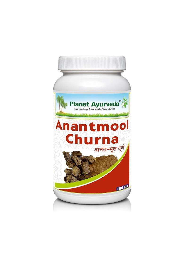 Planet Ayurveda Anantmool Powder- Hemidesmus indicus known as Sariva for Skin Health and Body Cooling 100 g | Authentic Traditional Formula - Indya