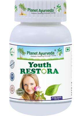 Planet Ayurveda Youth Restora Capsules 60 Capsules | Authentic Traditional Formula