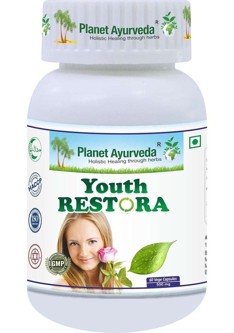 Planet Ayurveda Youth Restora Capsules 60 Capsules | Authentic Traditional Formula - Indya