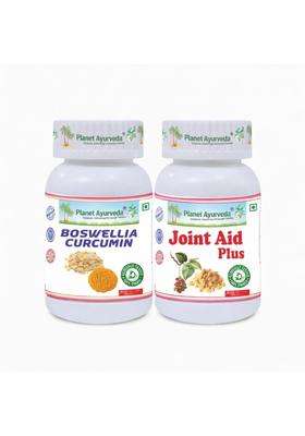Planet Ayurveda Joint Support Combo 60 Capsules each | Authentic Traditional Formula | Joint Aid Plus & Boswellia Curcumin