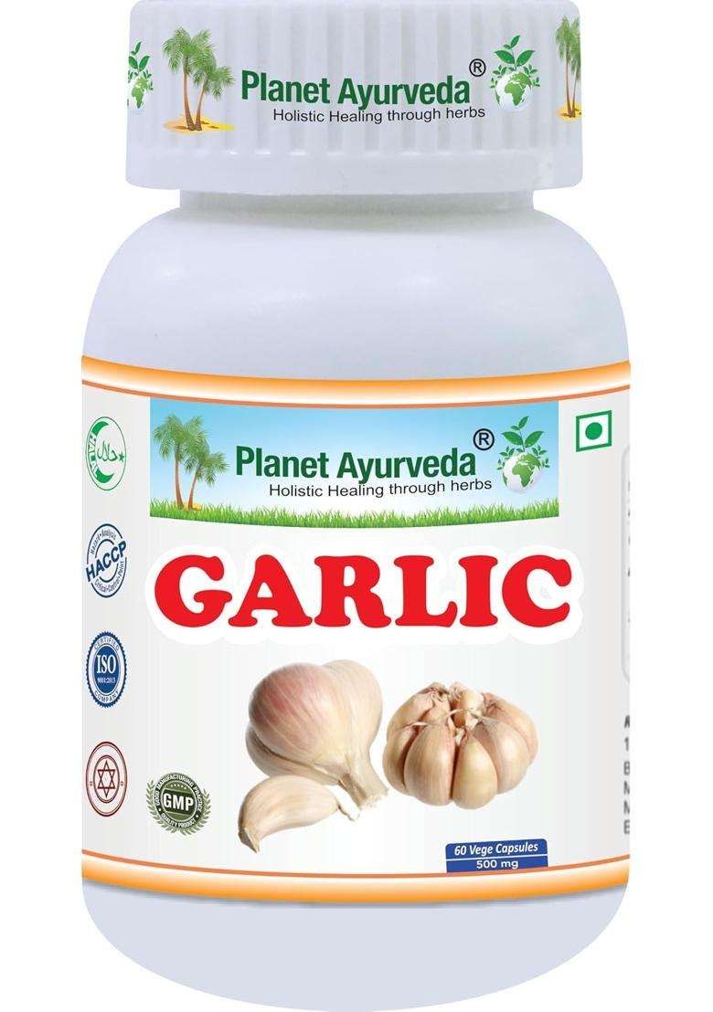 Planet Ayurveda Garlic Capsules 60 Capsules | Authentic Traditional Formula - Indya
