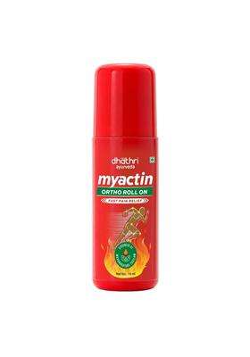 Dhathri Ayurveda Myactin Ortho Roll On with Mahanarayana Thailam, Eucalyptus Oil & Camphor 75 ml | Authentic Traditional Formula