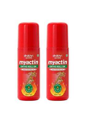 Dhathri Ayurveda Myactin Ortho Roll On with Mahanarayana Thailam, Eucalyptus Oil & Camphor 30 ml (Pack of 2) | Authentic Traditional Formula