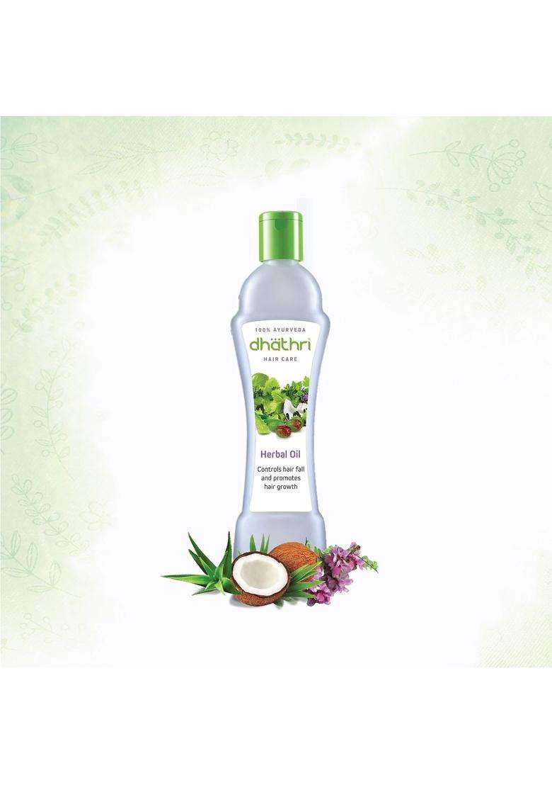 Dhathri Hair Care Herbal Oil 100 ml | Authentic Traditional Formula | 100 ml & Dhathri Chemparathi Thaali | 200 ml | Hair Care Combo for Women and Men - Indya