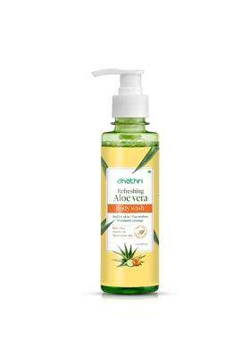 Dhathri Ayurveda Refreshing Aloe Vera Body Wash with Cucumber & Mandarin Orange 200 ml | Authentic Traditional Formula | Soap, Paraben & Silicone Free