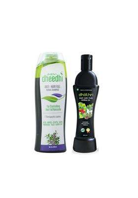 Dhathri Hair Care Plus Herbal Oil 100 ml & Dhathri Anti Hairfall Shampoo 200 ml | Authentic Traditional Formula | Ayurvedic care for Hair Fall Control