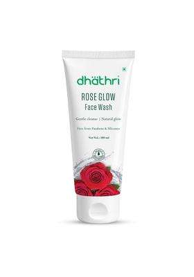 Dhathri Rose Glow Face Wash 100 ml | Gentle Daily Cleanser for Natural Glow | Removes Dirt, Oil & Impurities | Paraben & Silicone Free