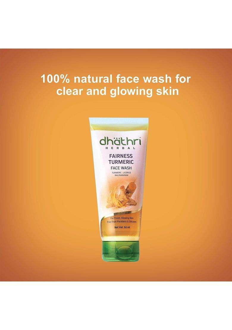 Dhathri Fairness Turmeric Face Wash 100 ml, 100 g - Indya