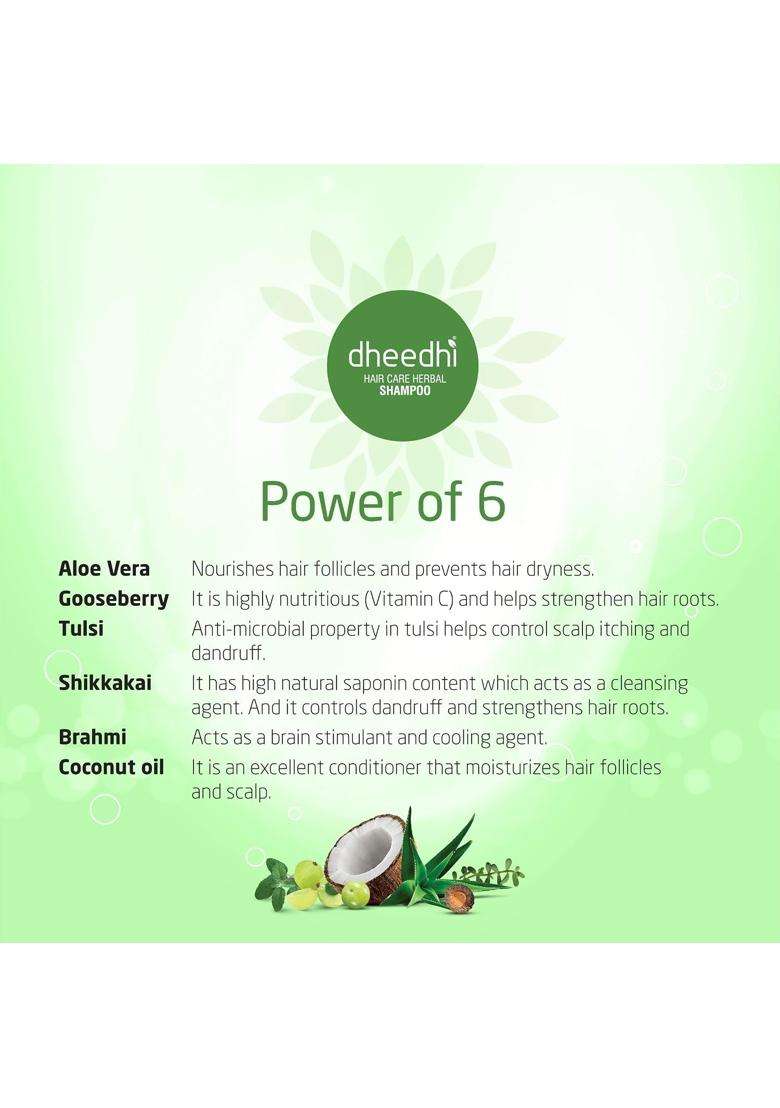 Dhathri Neelibhringadi Keram Oil 100 ml | Natural Herbal Care | Promotes hair growth and Dheedhi Herbal Shampoo 100 ml - Indya