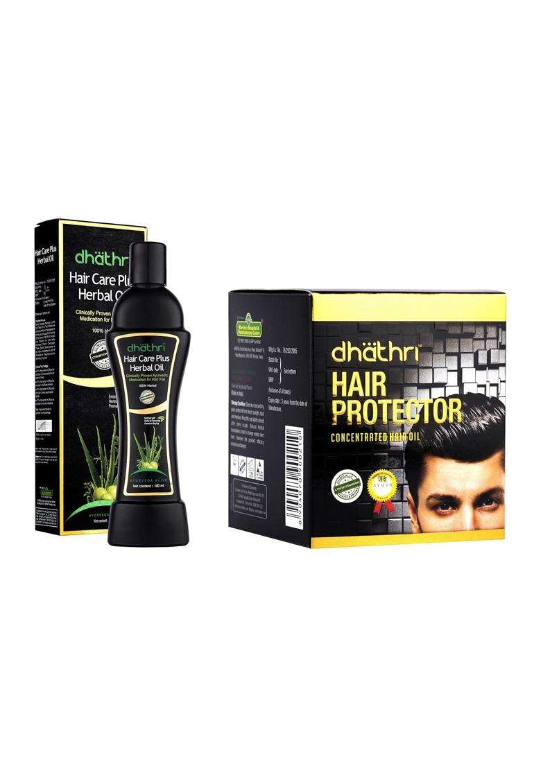 Dhathri Combo Of Hair Care plus Herbal Oil and Hair Protector, 200 ml | Natural Herbal Care - Indya