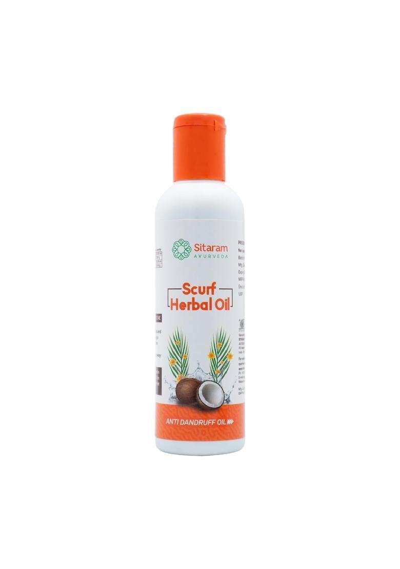 Sitaram Ayurveda Scurf Hair Oil 100 ml | Authentic Traditional Formula | Ayurvedic Anti-Dandruff Blend with Neem, Aloe Vera & Bhringraj - Indya