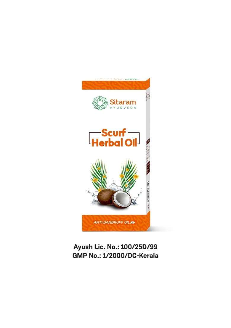 Sitaram Ayurveda Scurf Hair Oil 100 ml | Authentic Traditional Formula | Ayurvedic Anti-Dandruff Blend with Neem, Aloe Vera & Bhringraj - Indya