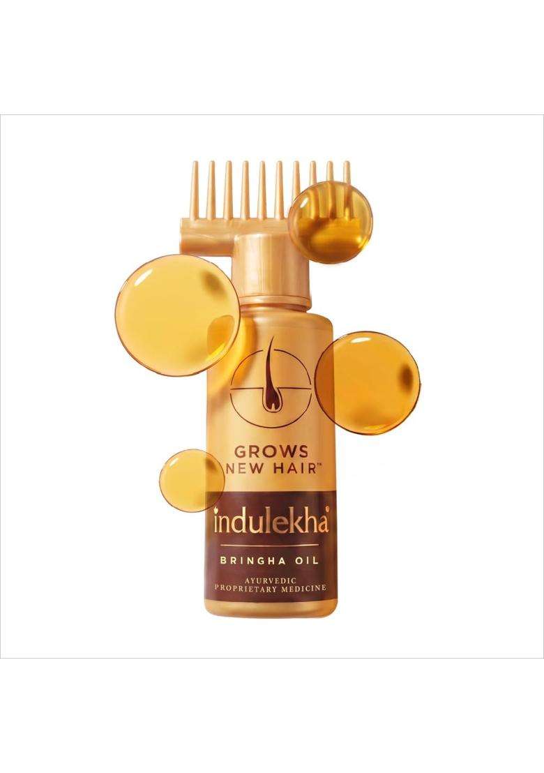 Indulekha Ayurvedic Hair Growth Oil with Bringha, Rosemary, Amla For men and women, 50 ml | Authentic Traditional Formula | 100% Ayurvedic - Indya