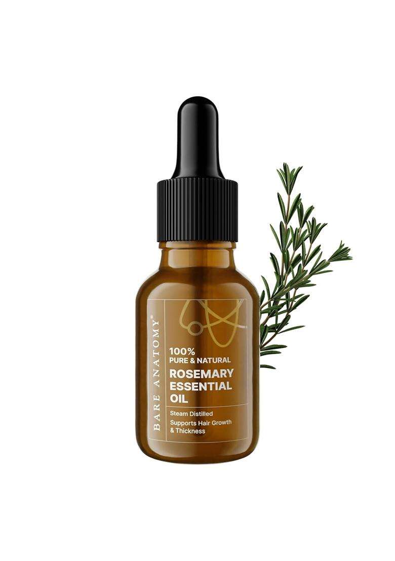 Bare Anatomy 100% Pure & Natural Rosemary Essential Oil for Hair Growth & Thickness 15 ml | Helps with Dandruff, Hair fall, Dry & Dull Skin - Indya