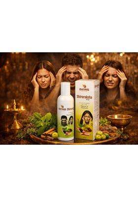 Badri's Siroraksha Drops for Migraine, Sinusitis, Tension Headache, Cold and Sneezing 100 ml | Natural Herbal Care | Herbal Oil with 16 Natural Herbs