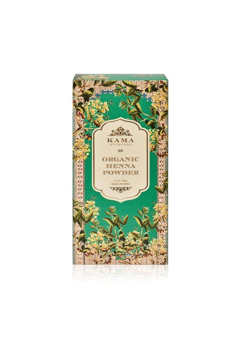 Kama Ayurveda Organic Henna Powder, 100g | Authentic Traditional Formula | Brown - Indya