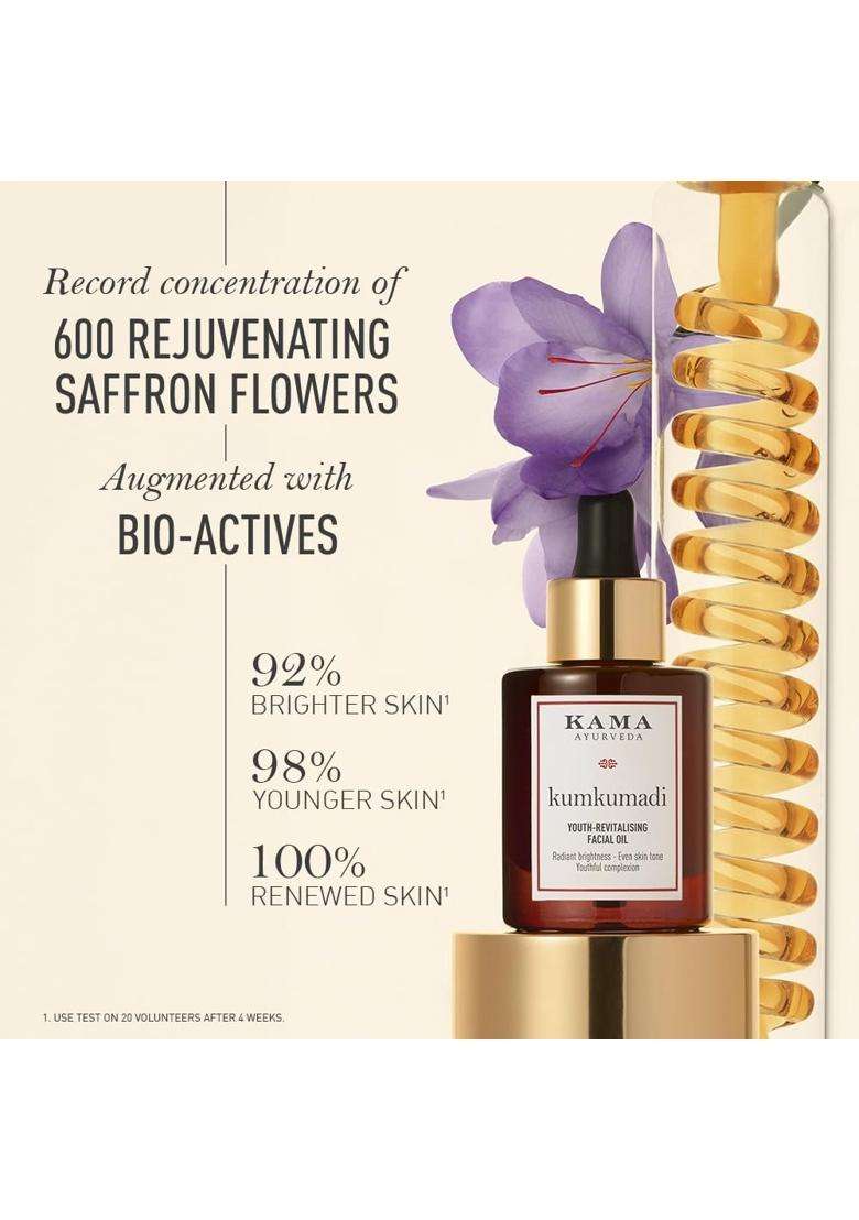 Kama Ayurveda Kumkumadi Youth-Revistalising Facial Oil 15 ml | Authentic Traditional Formula | Rich in Vitamin A & C - Indya