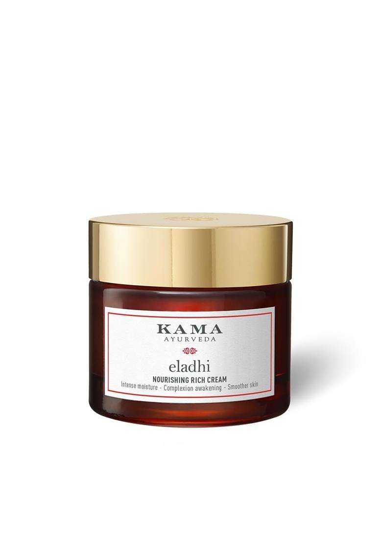 Kama Ayurveda Eladhi Nourishing Rich Cream 50 ml | Authentic Traditional Formula | For Barrier Repair with Cardamom & Aloe Vera 50 ml - Indya