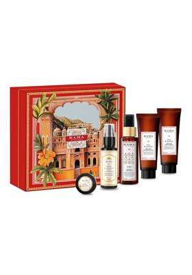 Kama Ayurveda Rose Wellness Ritual Gift Set 205 ml (Pack of 5) | Authentic Traditional Formula