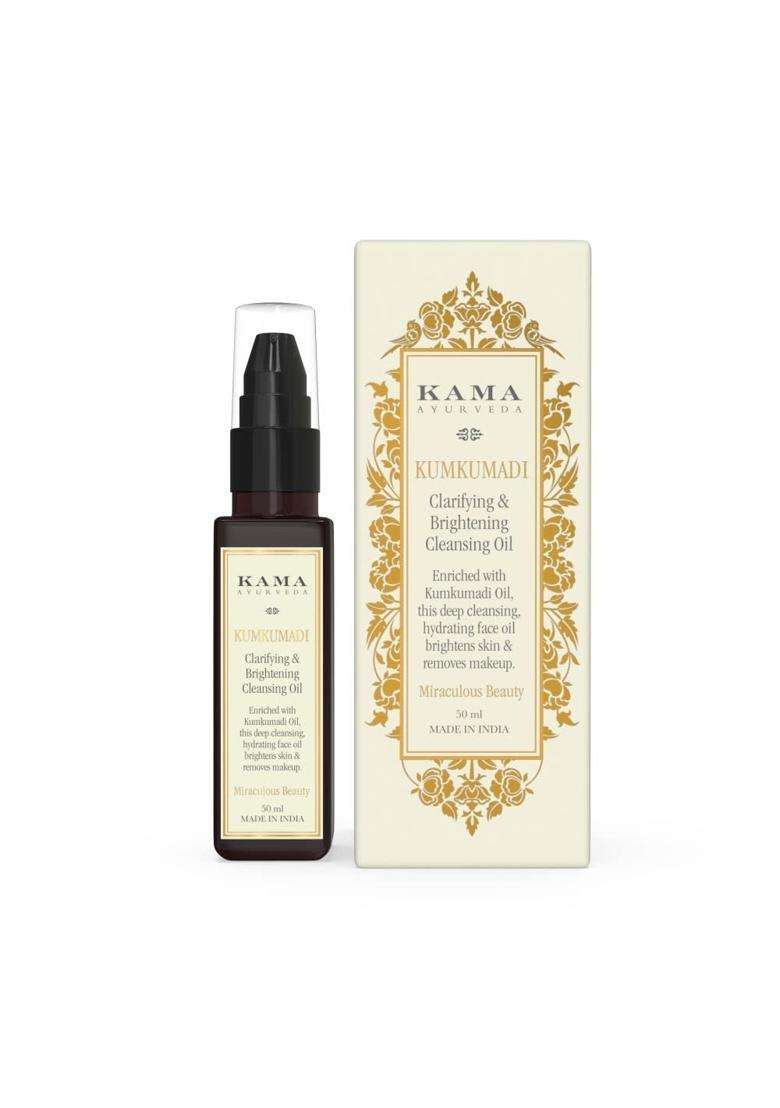 Kama Ayurveda Kumkumadi Clarifying & Brightening Cleansing Oil 50 ml | Authentic Traditional Formula - Indya