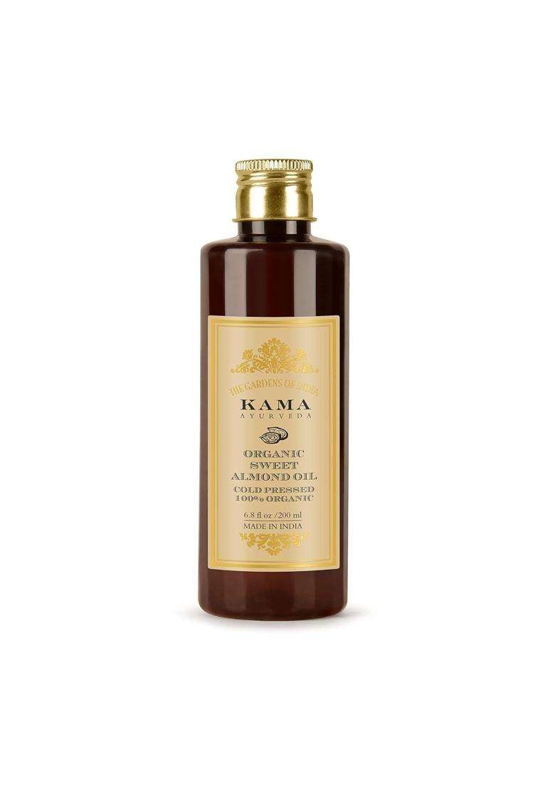 Kama Ayurveda Organic Sweet Almond Oil 200 ml | Authentic Traditional Formula - Indya