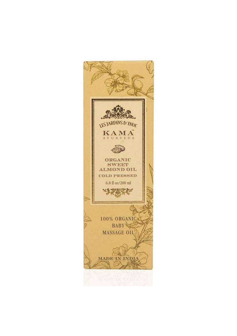 Kama Ayurveda Organic Sweet Almond Oil 200 ml | Authentic Traditional Formula - Indya