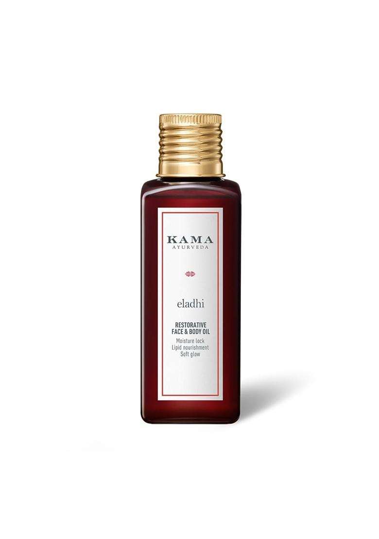 Kama Ayurveda Eladhi Restorative Face & Body Oil For Smooth Skin 100 ml | Authentic Traditional Formula | After Bath Oil - Indya