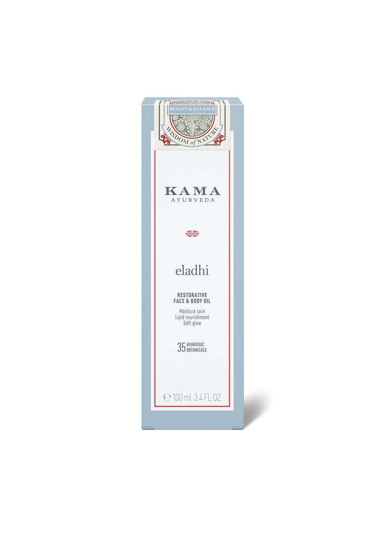 Kama Ayurveda Eladhi Restorative Face & Body Oil For Smooth Skin 100 ml | Authentic Traditional Formula | After Bath Oil - Indya