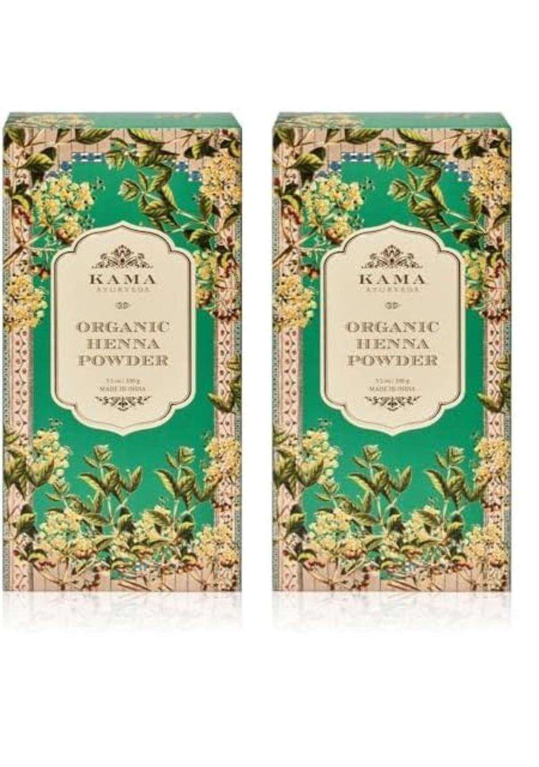 Kama Ayurveda Organic Henna Powder, 100g | Authentic Traditional Formula | Brown - Indya
