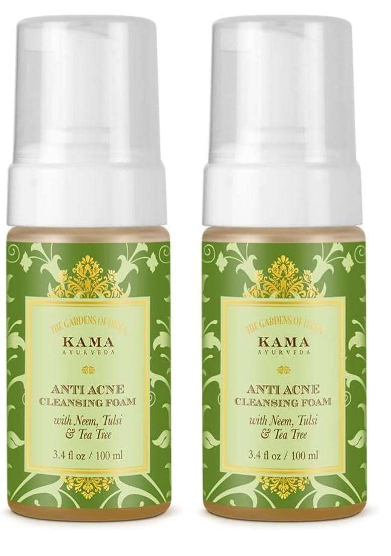 Kama Ayurveda Anti Acne Cleansing Foam 100 ml | Authentic Traditional Formula - Indya