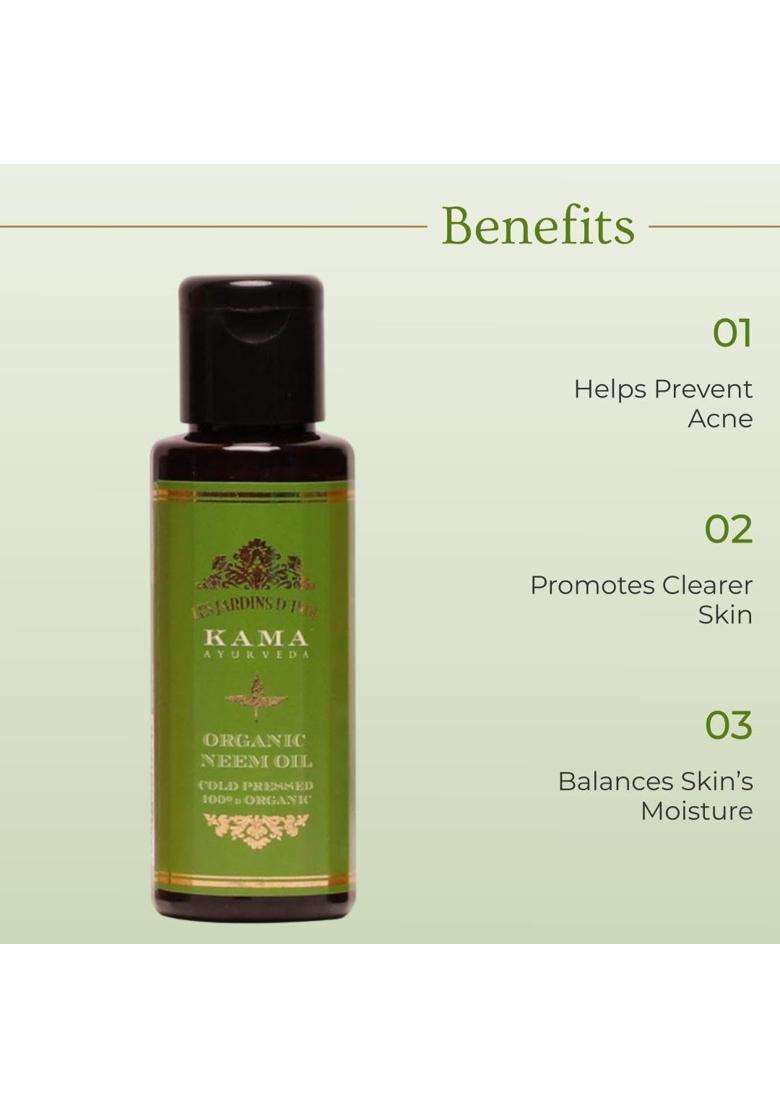 Kama Ayurveda Organic Neem Oil, 50 ml | Authentic Traditional Formula - Indya