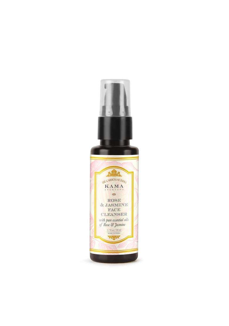 Kama Ayurveda Rose and Jasmine Face Cleanser with the Pure Essential Oils of Rose and Jasmine 50 ml | Authentic Traditional Formula - Indya