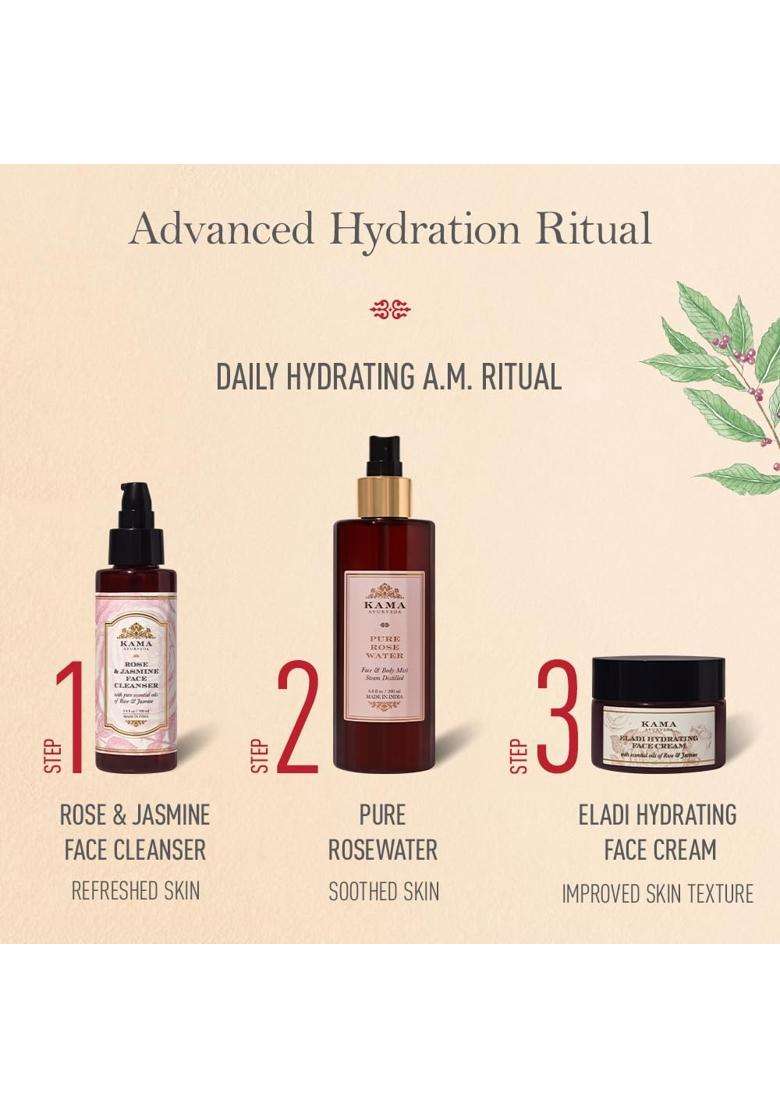 Kama Ayurveda Rose and Jasmine Face Cleanser with the Pure Essential Oils of Rose and Jasmine 50 ml | Authentic Traditional Formula - Indya