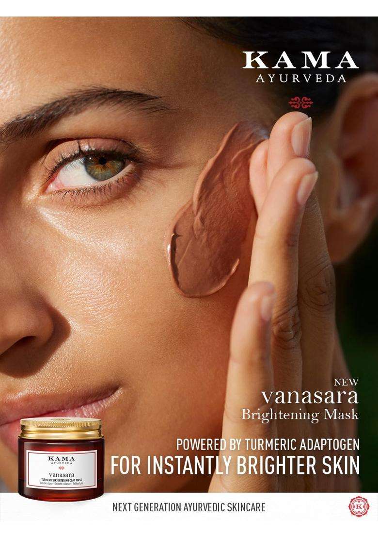 Kama Ayurveda Vanasara Turmeric Brightening Clay Mask 50 ml | Skin Perfecting | For Radiant, Smooth Skin - Indya