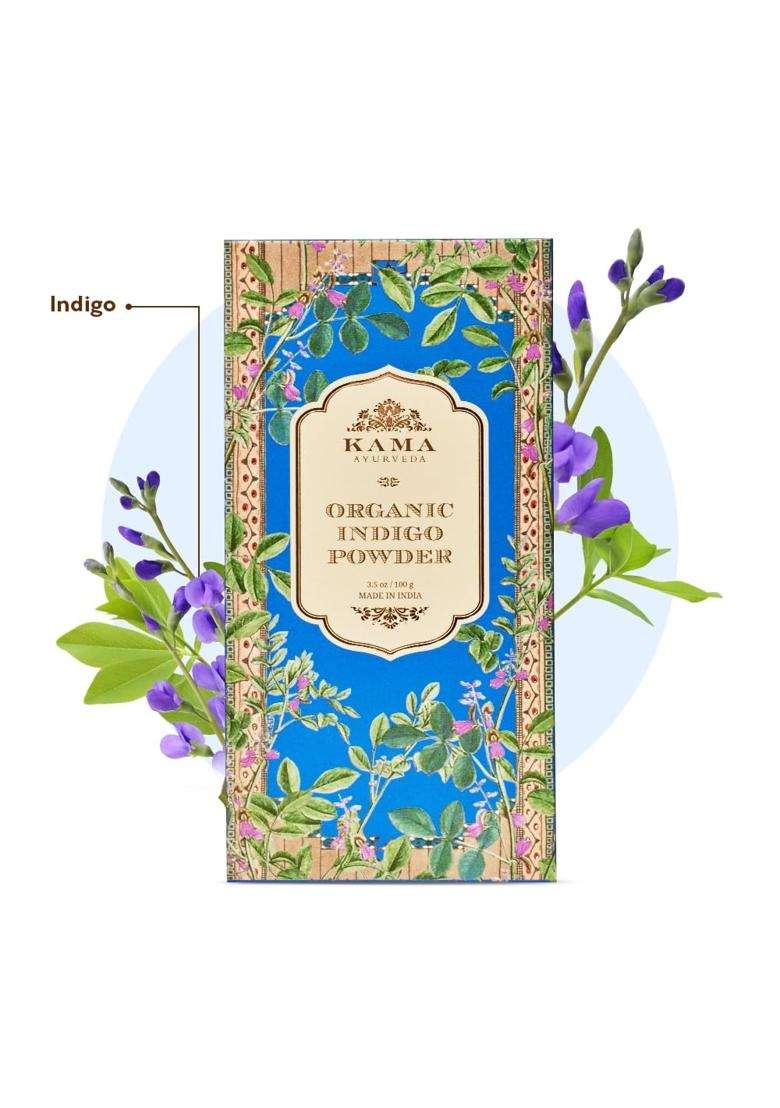 Kama Ayurveda Organic Indigo Powder, 100g | Authentic Traditional Formula - Indya