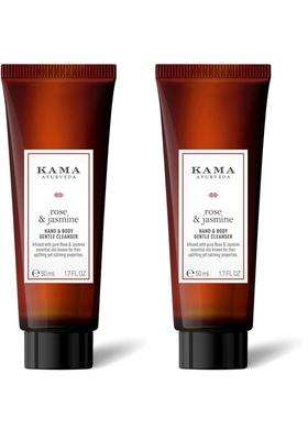 Kama Ayurveda Rose & Jasmine Moisturising Body Cleanser 50 ml | Authentic Traditional Formula