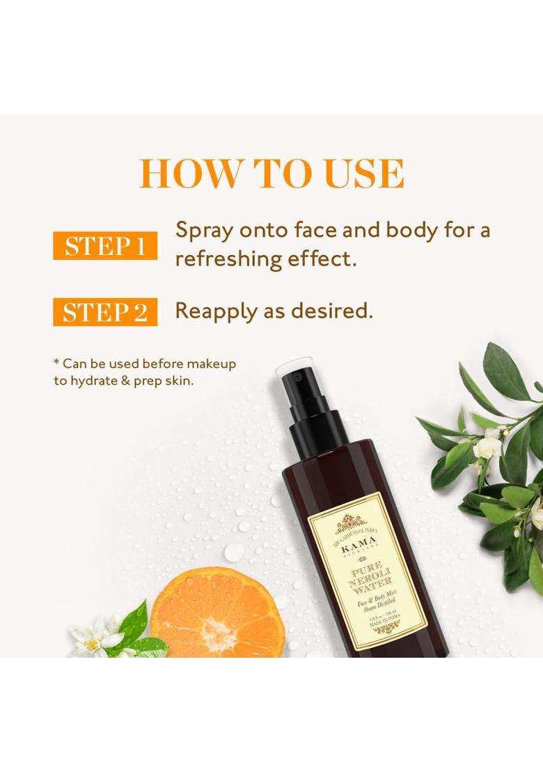 Kama Ayurveda Pure Neroli Water 50 ml | Authentic Traditional Formula - Indya