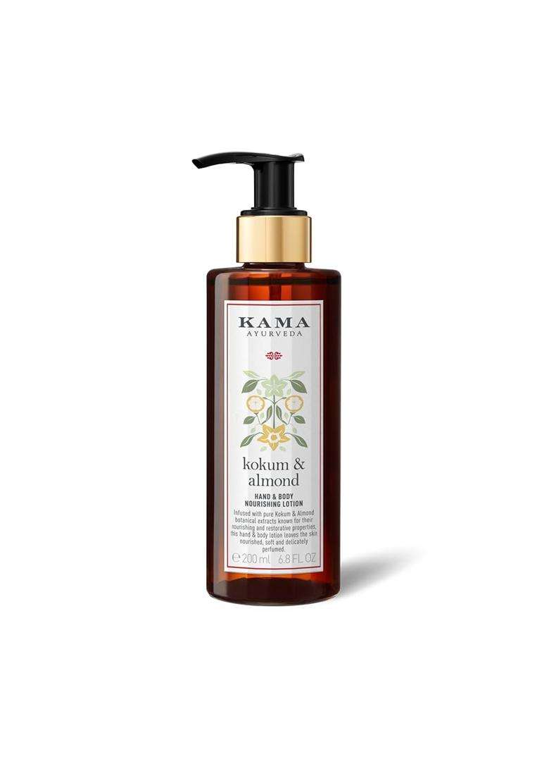 Kama Ayurveda Kokum Almond Restoring & Hydrating, Hand and Body Lotion 200 ml | Authentic Traditional Formula - Indya