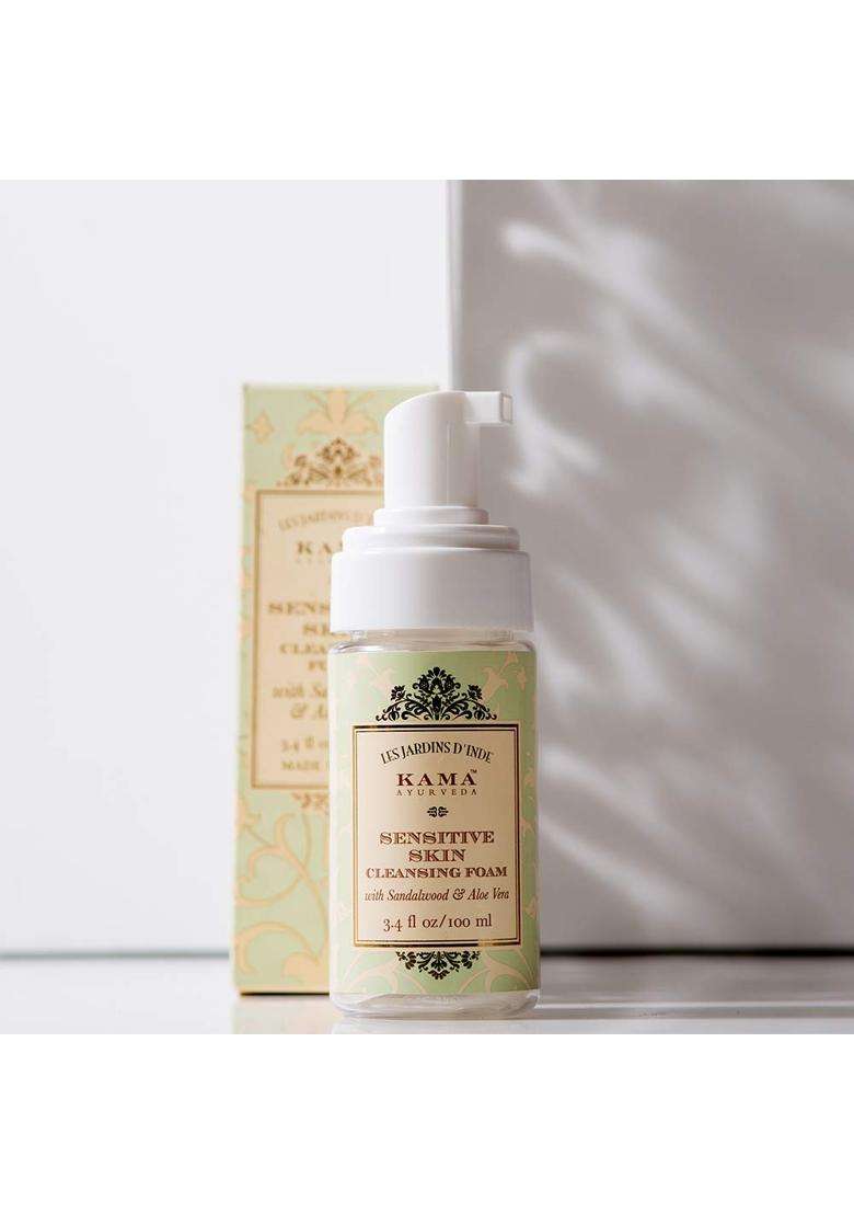 Kama Ayurveda Sensitive Skin Cleansing Foam 100 ml | Authentic Traditional Formula - Indya