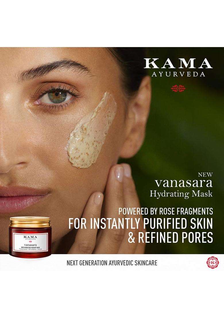 Kama Ayurveda Vanasara Rose Hydrating Yoghurt Mask 50 ml | Skin Replenishing | For Moisturised Skin, Fresh Glow - Indya