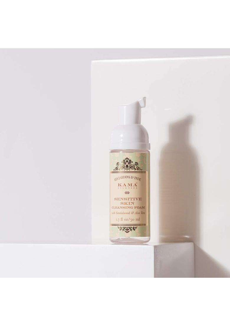 Kama Ayurveda Sensitive Skin Cleansing Foam 50 ml | Authentic Traditional Formula - Indya