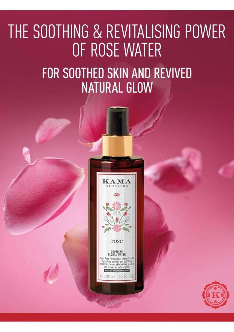 Kama Ayurveda Rose Soothing Floral Water Toner for Hydration & Toning 100 ml | Authentic Traditional Formula - Indya