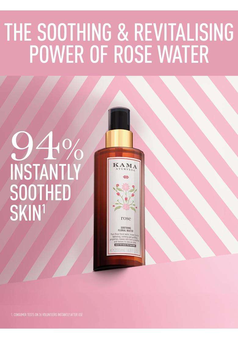 Kama Ayurveda Rose Soothing Floral Water Toner for Hydration & Toning 100 ml | Authentic Traditional Formula - Indya