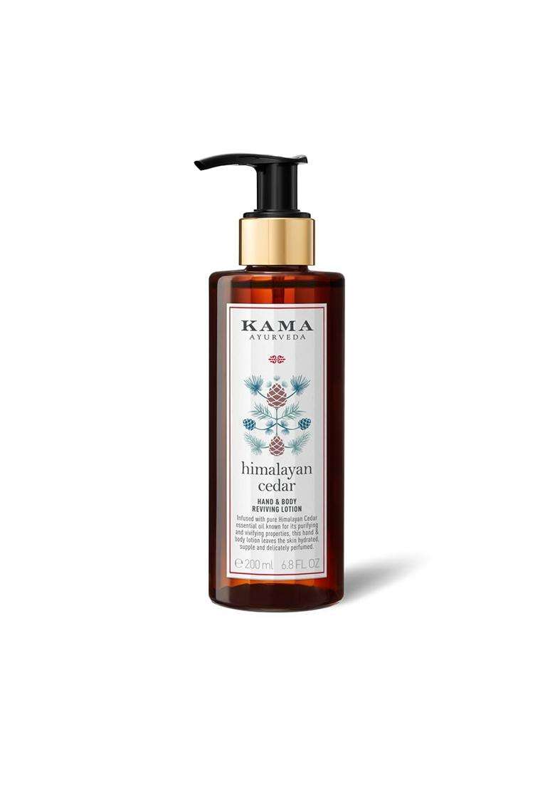 Kama Ayurveda Himalayan Cedar Lightweight & Reviving, Hand and Body Lotion 200 ml | Authentic Traditional Formula - Indya