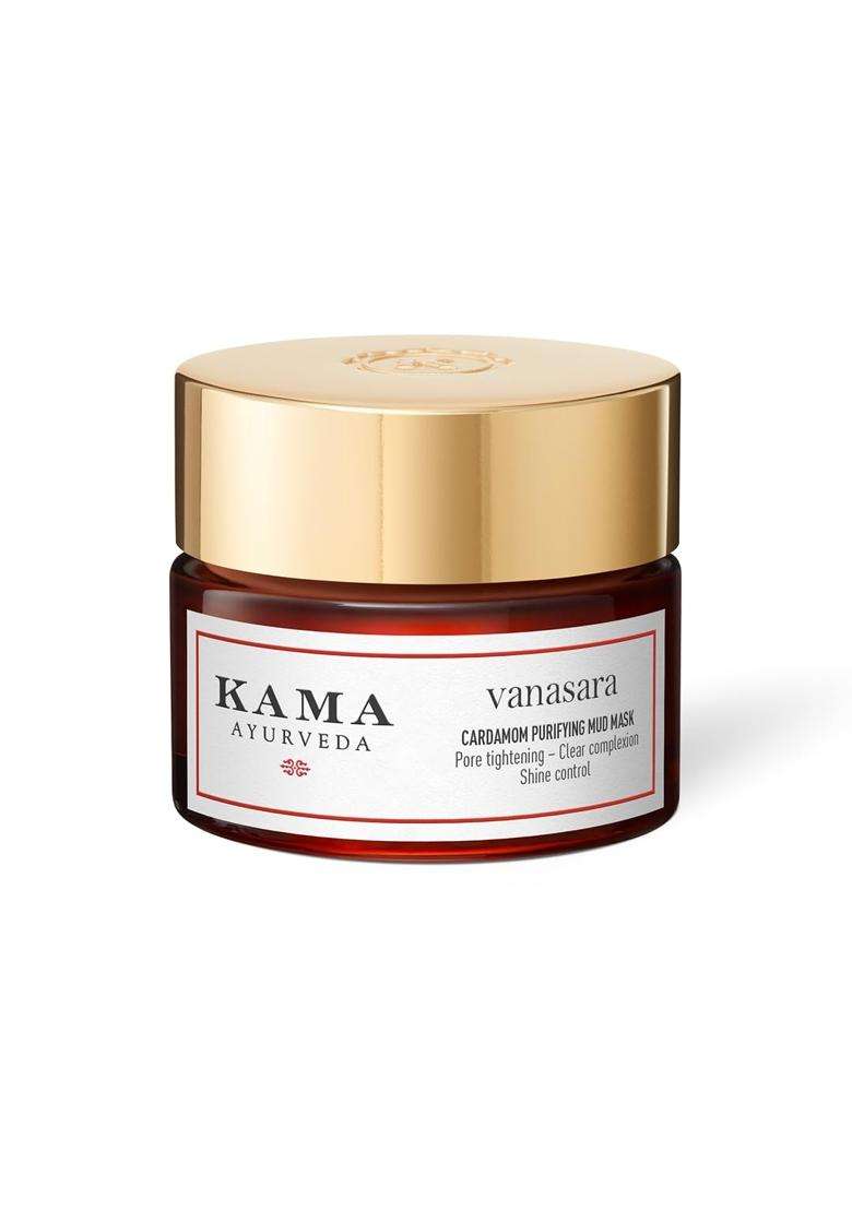 Kama Ayurveda Vanasara Cardamom Purifying Mud Mask 15 ml | Authentic Traditional Formula - Indya