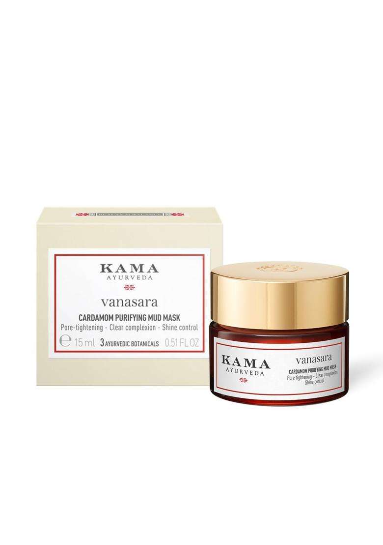 Kama Ayurveda Vanasara Cardamom Purifying Mud Mask 15 ml | Authentic Traditional Formula - Indya