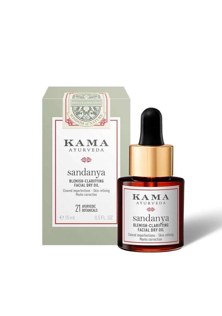Kama Ayurveda Sandanya Blemish Clarifying Facial Dry Oil 15 ml | Authentic Traditional Formula - Indya