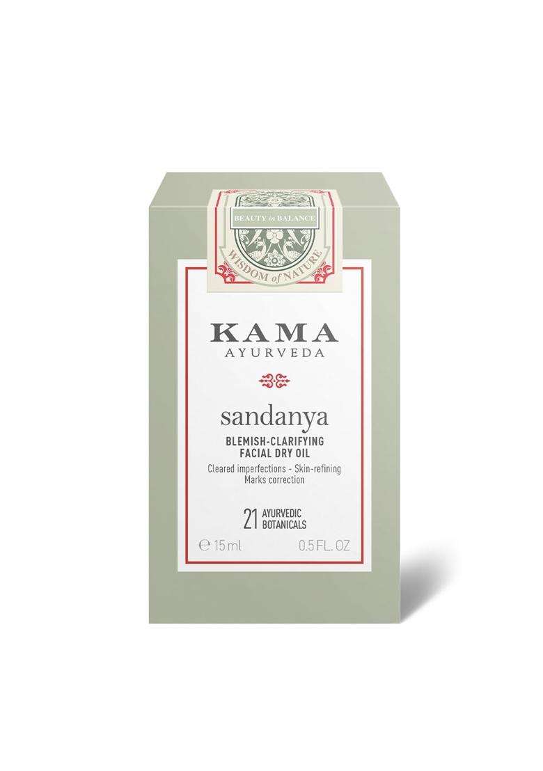 Kama Ayurveda Sandanya Blemish Clarifying Facial Dry Oil 15 ml | Authentic Traditional Formula - Indya